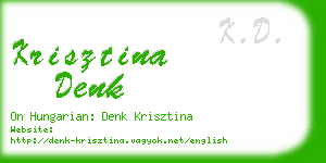 krisztina denk business card